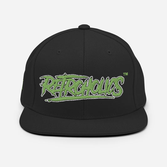 RETROHOLICS SNAP BACK.BLACK/NEON GREEN